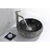 Anzzi Dragons Ash Vessel Sink in Mandy Black LS-AZ144